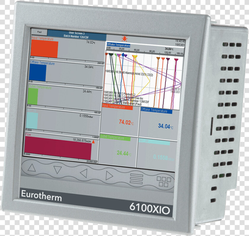 6100xio Distributed Graphic Recorder   Eurotherm Touch  HD Png DownloadTransparent PNG