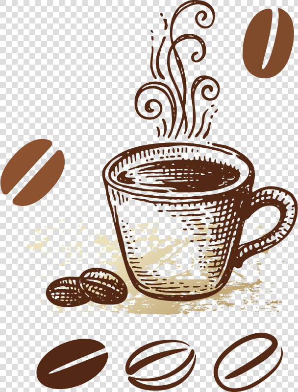 Coffee Tea Cafe Breakfast Morning   Vintage Coffee Cup Clipart  HD Png DownloadTransparent PNG