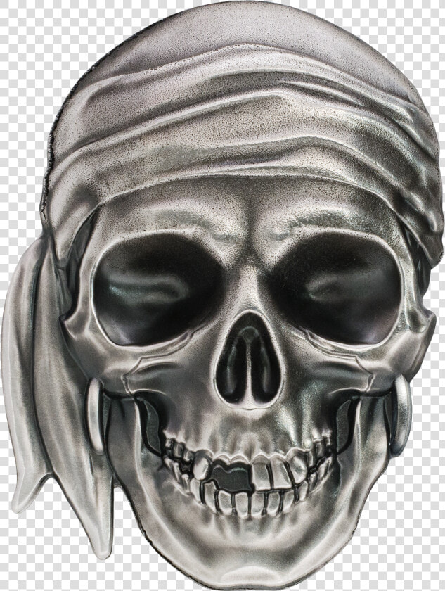 Pirate Skull Silver Coin With Smartminting Relief  HD Png DownloadTransparent PNG