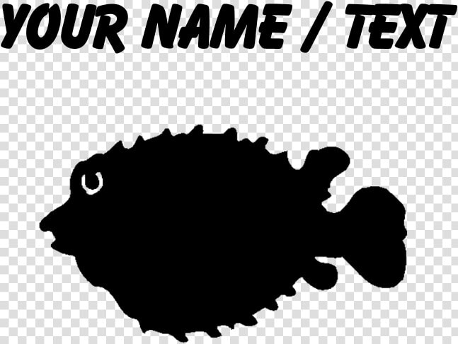 Transparent Fish Silhouette Png   Silhouette Of Puffer Fish  Png DownloadTransparent PNG