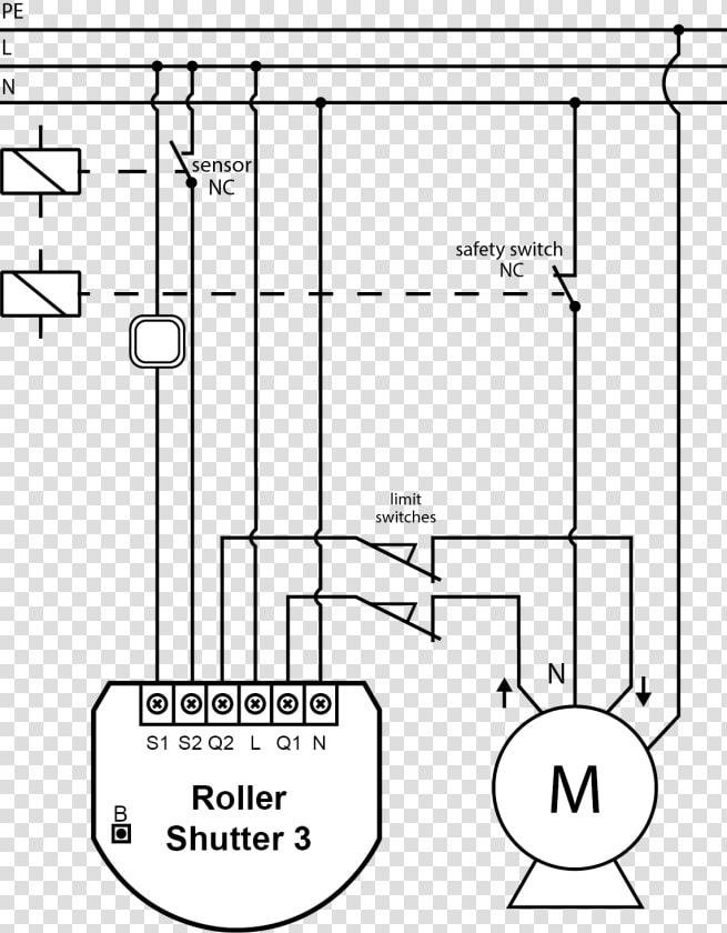 Connect With The Following The Diagram   Fibaro Roller Shutter 3  HD Png DownloadTransparent PNG