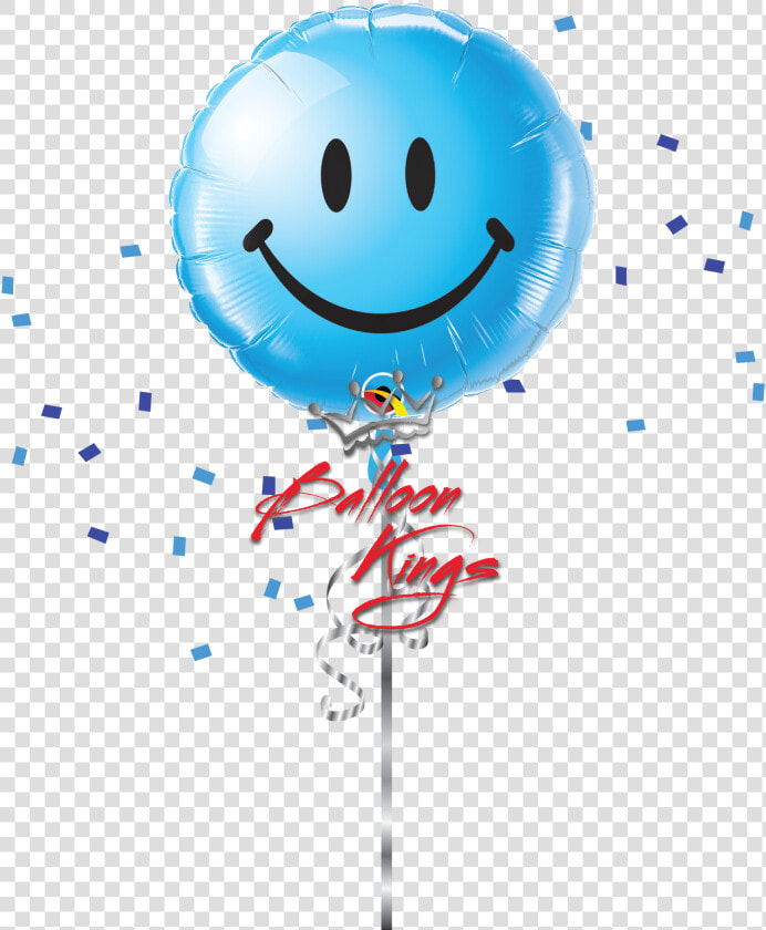 Smiley Face Blue   Blue Smiley Balloon  HD Png DownloadTransparent PNG