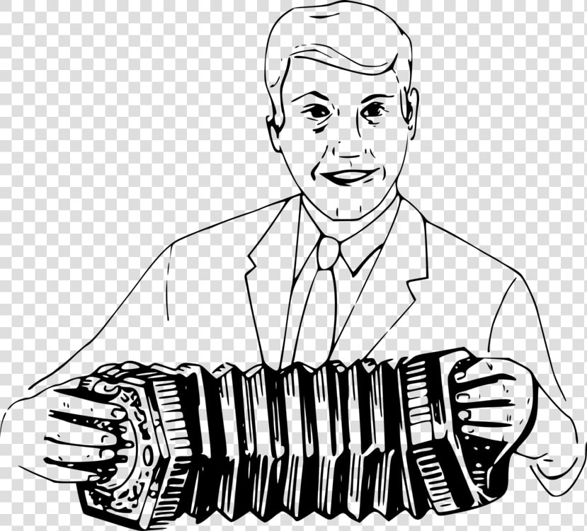 Art monochrome Photography human   Man Playing Concertina  HD Png DownloadTransparent PNG