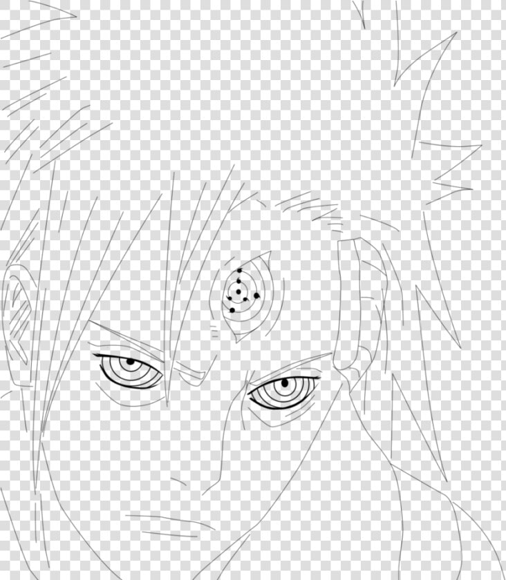 Uchiha Madara Kaguya Epic Face   Line Art  HD Png DownloadTransparent PNG