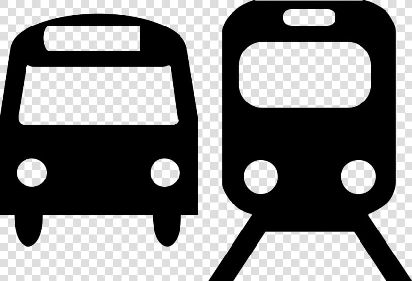 Bus And Train Silhouettes   Bus And Train Icon  HD Png DownloadTransparent PNG