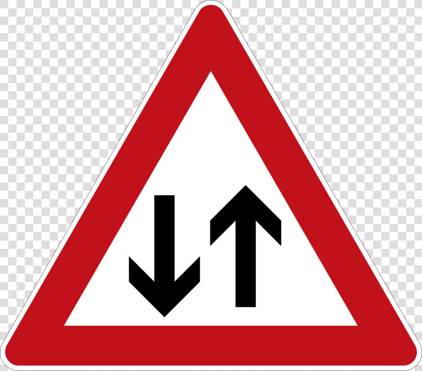 Two Way Traffic   Cattle Road Sign  HD Png DownloadTransparent PNG