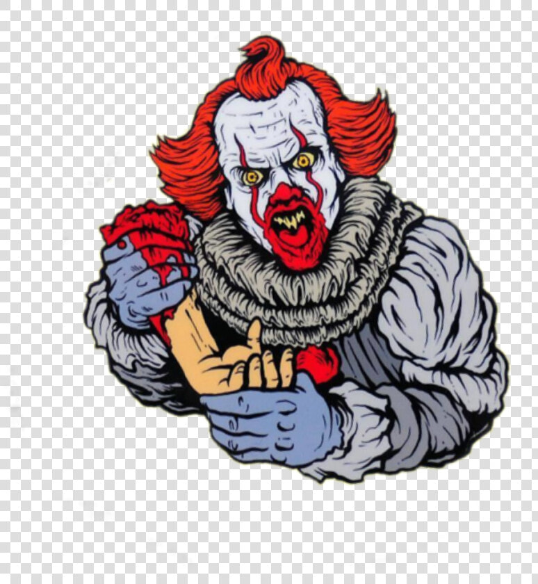  stickergang  pennywise  clown  need  a  hand  blood   Sticker Pennywise  HD Png DownloadTransparent PNG