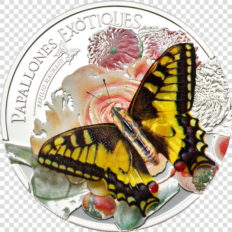 Andorra 2013 5 Diners Papilio Machaon   Andorra 3d Butterfly Coin  HD Png DownloadTransparent PNG