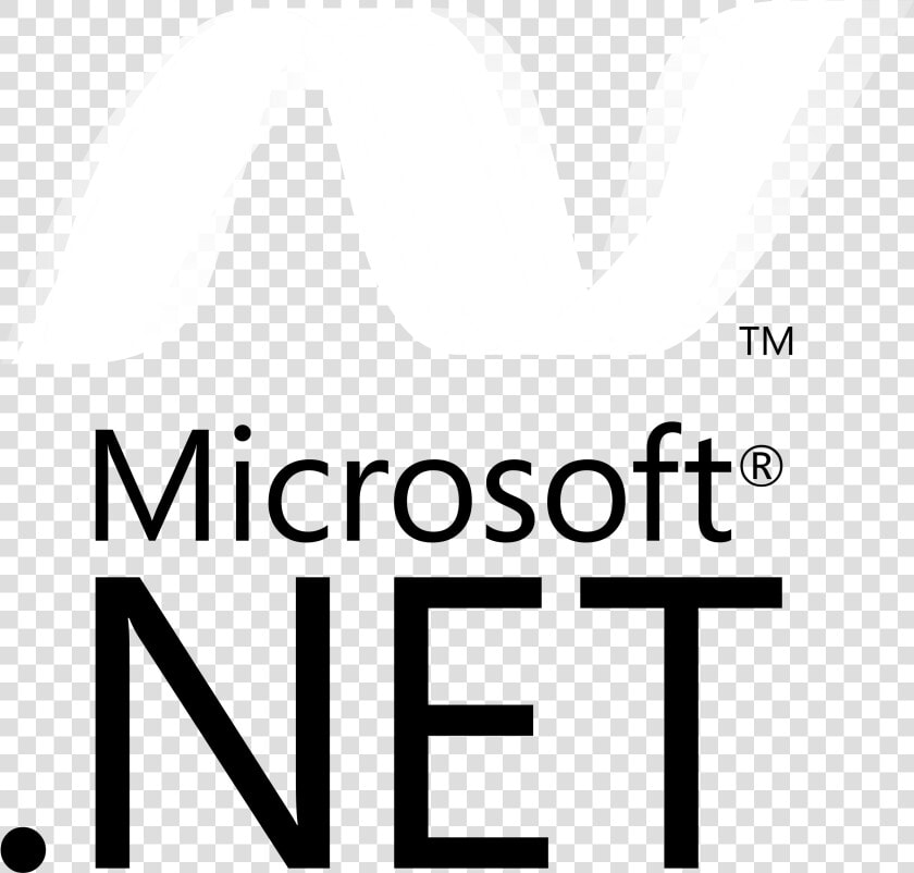 Dotnet Logo Black And White   Microsoft Net  HD Png DownloadTransparent PNG