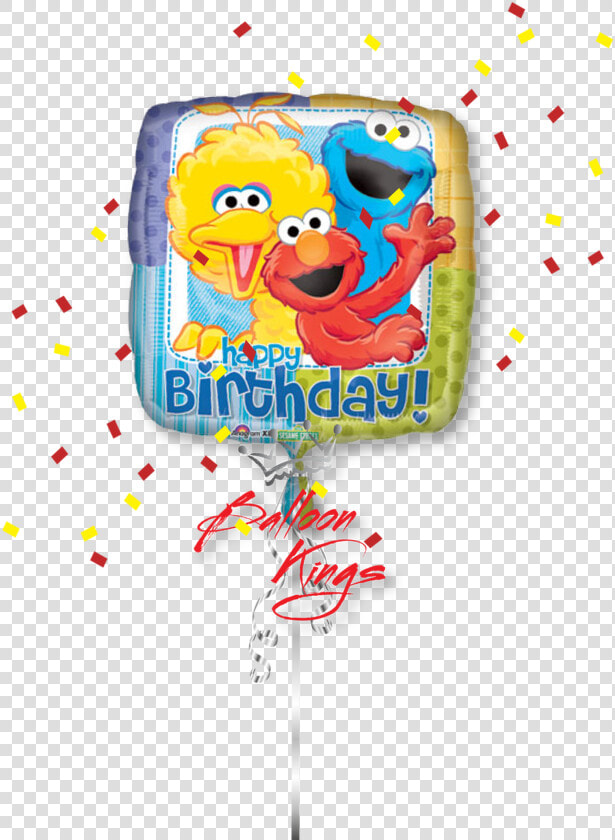 Hb Sesame Street Group   Sesame Street 1st Birthday Balloon  HD Png DownloadTransparent PNG