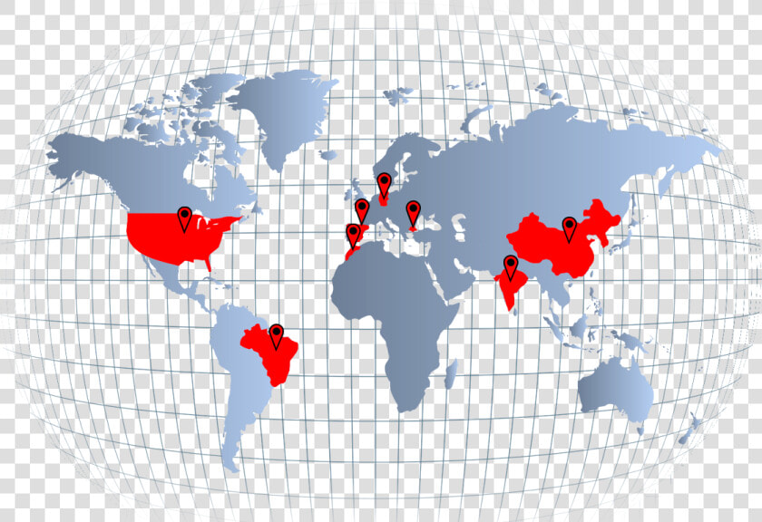 World Map With South America Highlighted  HD Png DownloadTransparent PNG