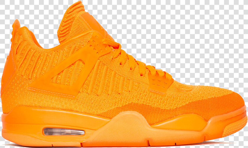 Air Jordan Sneakers Air Jordan 4 Retro Flyknit Orange   Air Jordan 4 Shoes Block Yellow  HD Png DownloadTransparent PNG