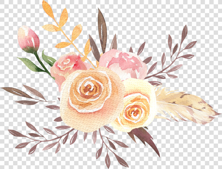  boquet  bouquet  watercolor  watercolour  flowers   Garden Roses  HD Png DownloadTransparent PNG