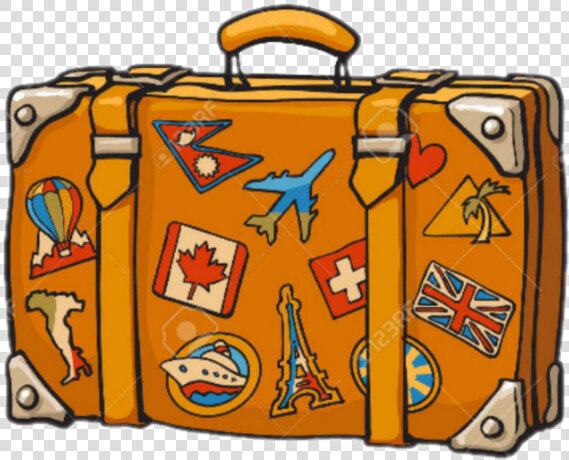  maleta   Hand Drawn Retro Style Travel Suitcase  HD Png DownloadTransparent PNG