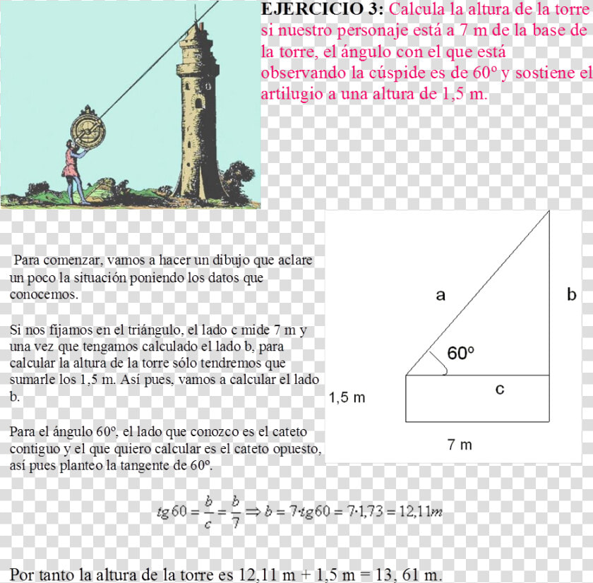 Calcula La Altura De La Torre Si Nuestro Personaje  HD Png DownloadTransparent PNG