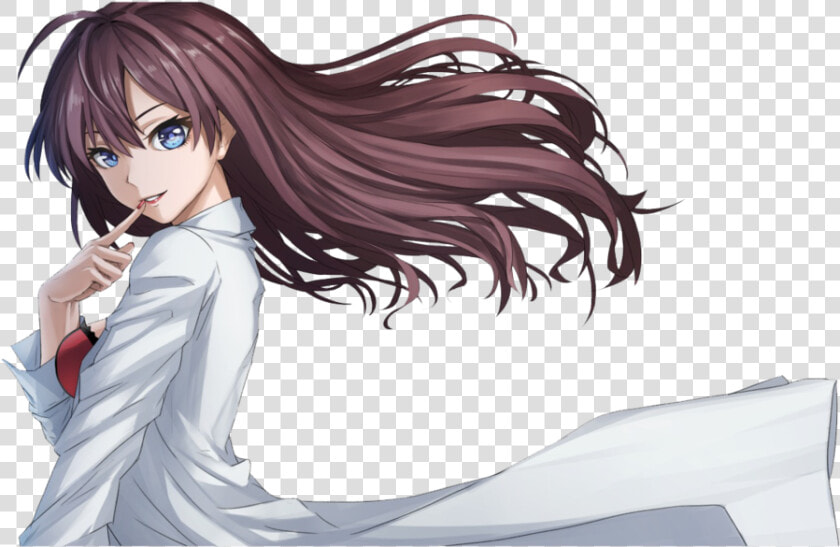 Anime Girl With Brown Hair And Blue Eyes  HD Png DownloadTransparent PNG