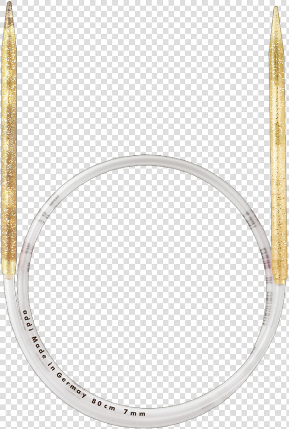 Addi Champagne Circular Knitting Needle With Gold Glitter   Addi  HD Png DownloadTransparent PNG