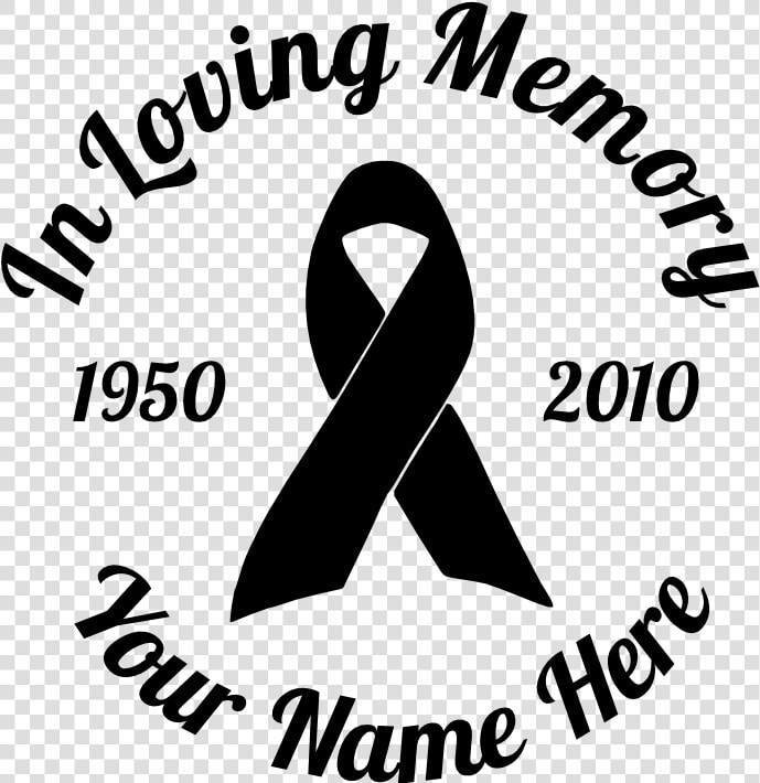 In Loving Memory Ribbon Sticker   Calligraphy  HD Png DownloadTransparent PNG