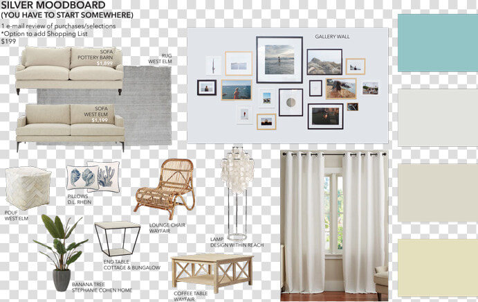 Silver Mood Board From Sea Interior Design   Mood Board In Interior Design  HD Png DownloadTransparent PNG