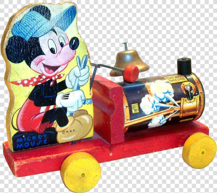 Clip Art Vintage Mickey Mouse Choo   Vintage Mickey Ona Train  HD Png DownloadTransparent PNG