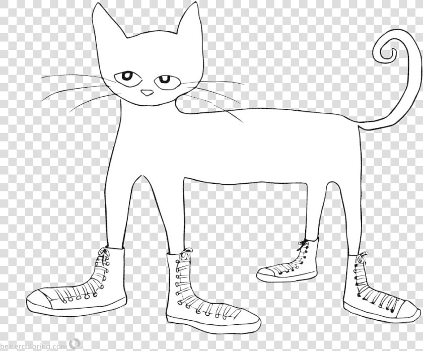 Pete The Cat Unique Coloring Pages In Shoes Clipart   Coloring Pete The Cat  HD Png DownloadTransparent PNG