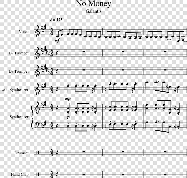 No Money Sheet Music 1 Of 33 Pages   Sheet Music  HD Png DownloadTransparent PNG