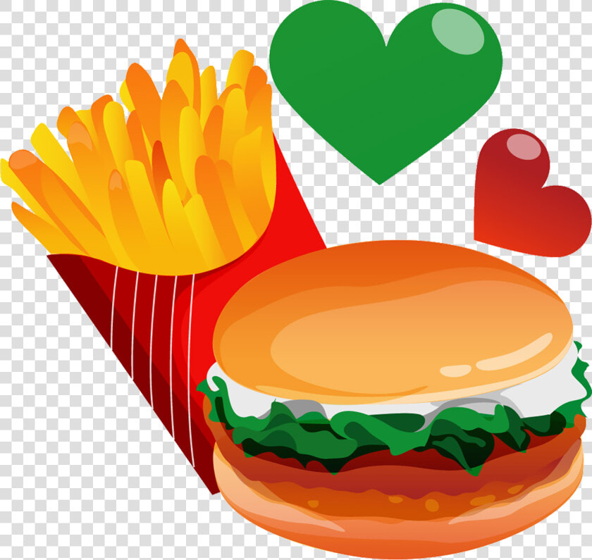 Hamburger French Fries Fast Food Euclidean Vector   Fast Food Vector Png  Transparent PngTransparent PNG