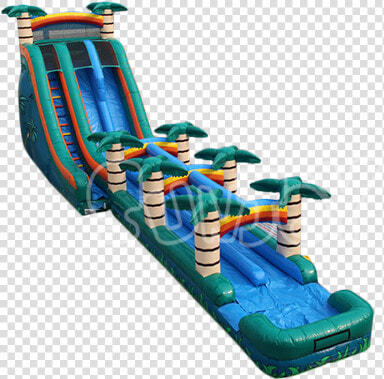 73 Ft Long Palm Tree Water Slide   Inflatable  HD Png DownloadTransparent PNG