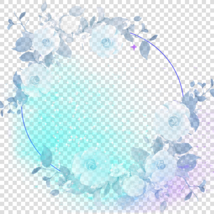  background  blue  rose  frame  remix  vjaii   Transparent Background Blue Watercolor Flowers  HD Png DownloadTransparent PNG