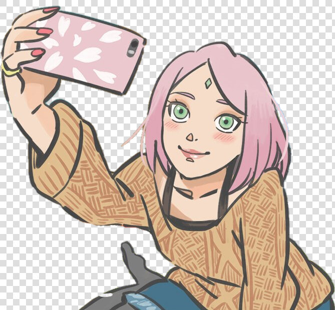  sakura  sakuraharuno  sakurauchiha  selfie  naruto   Anime Girl Sakura Haruno  HD Png DownloadTransparent PNG