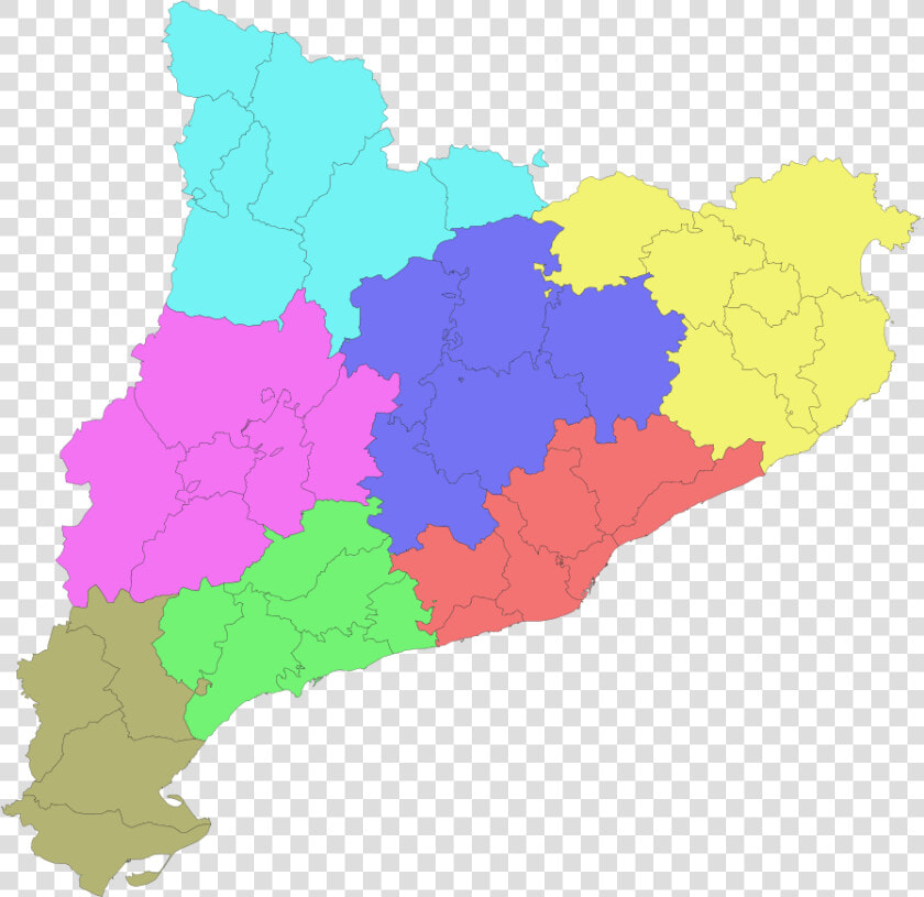 Color Blank Map Of Catalonia src Https   Comunitats Autonomes De Catalunya  HD Png DownloadTransparent PNG