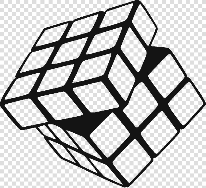 Cubes Vector Black Cube   Rubik  39 s Cube Black And White  HD Png DownloadTransparent PNG