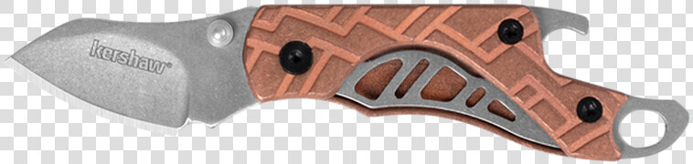 Kershaw Cinder Liner Lock Knife Copper Handle Stonewash   Utility Knife  HD Png DownloadTransparent PNG