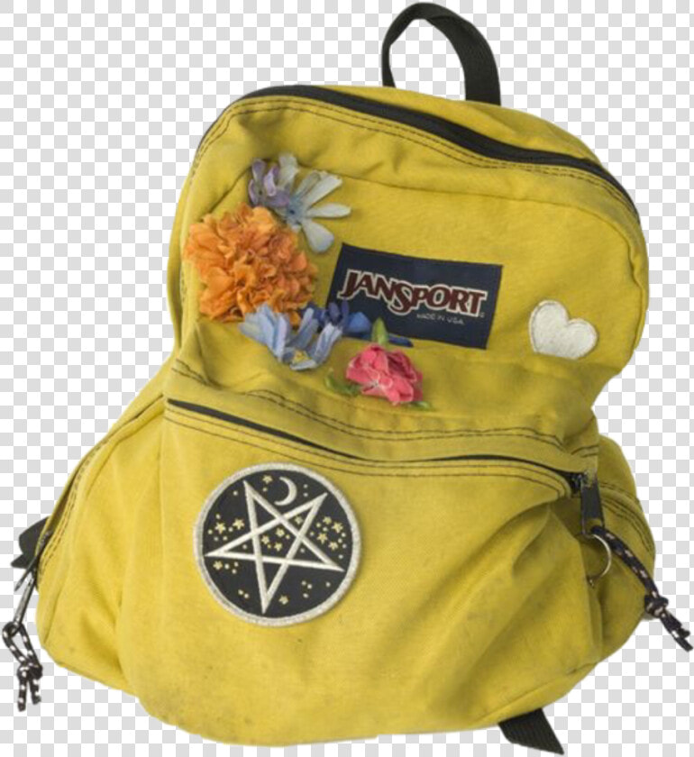  jansport  backpack  yellow  school   Aesthetic Mood Board Png  Transparent PngTransparent PNG