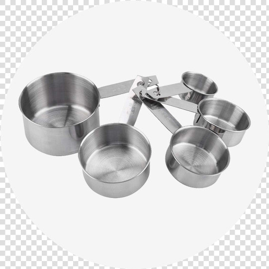 Stainless Steel Mixing Measuring Cup Set   Stainless Steel Used Ing Cooking  HD Png DownloadTransparent PNG