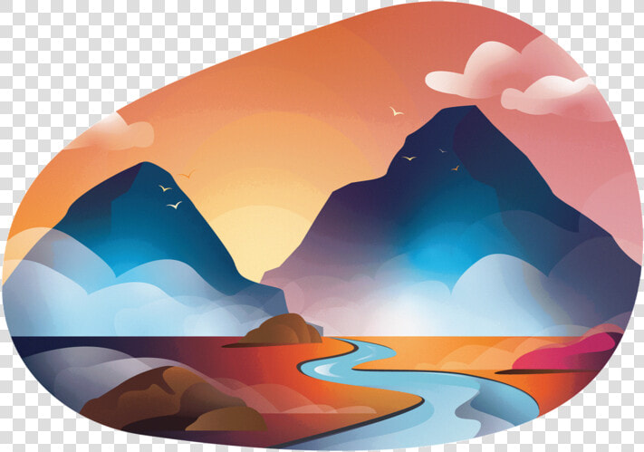 Mountains Gradient Color Gradient Design Opacity Texture   Illustration  HD Png DownloadTransparent PNG