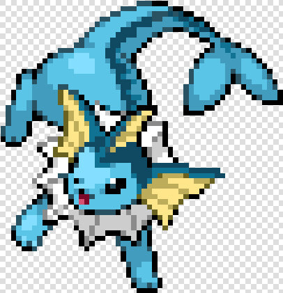 Black And White Vaporeon Sprite  HD Png DownloadTransparent PNG