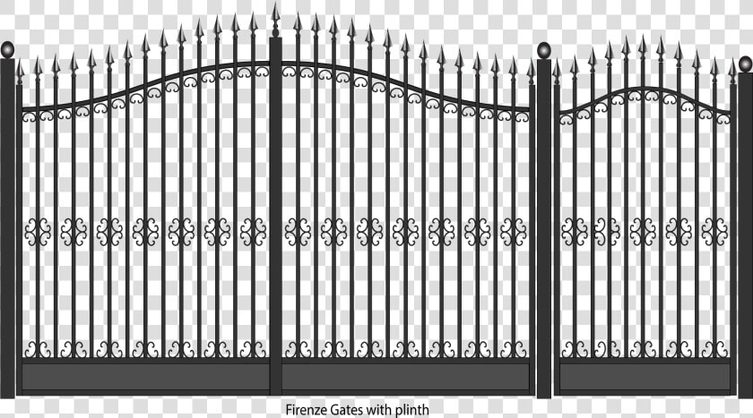 Firenze Steel Gates With Plinth   اسوار حديد  HD Png DownloadTransparent PNG