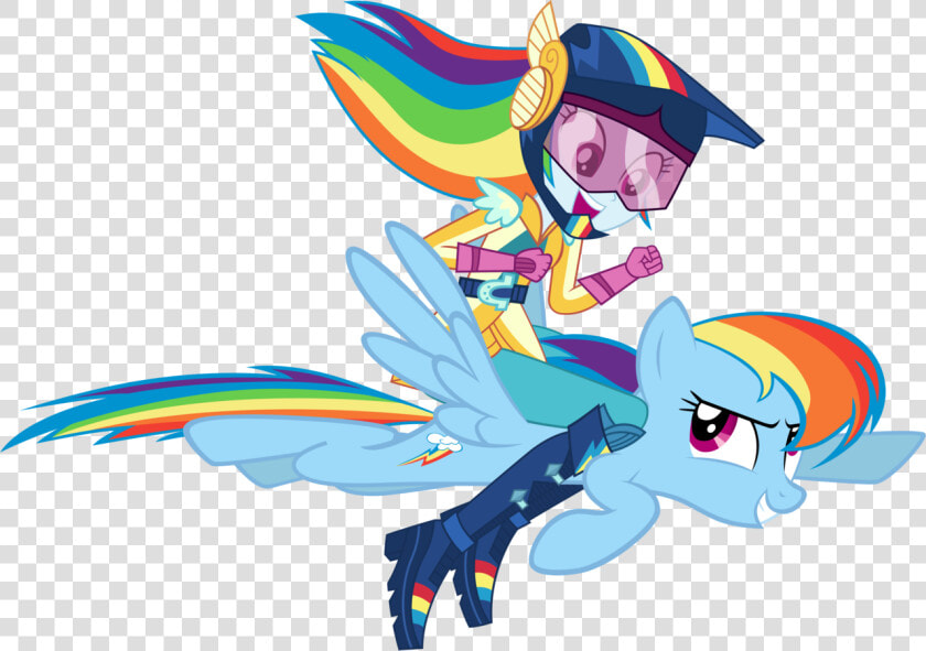 Rainbow Dash Riding Rainbow Dash  HD Png DownloadTransparent PNG