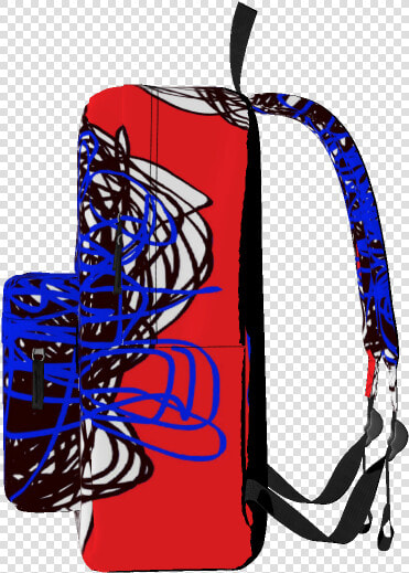 Abstract Regiaart Red Blue Black Backpack   Cj So Cool Face Backpack  HD Png DownloadTransparent PNG