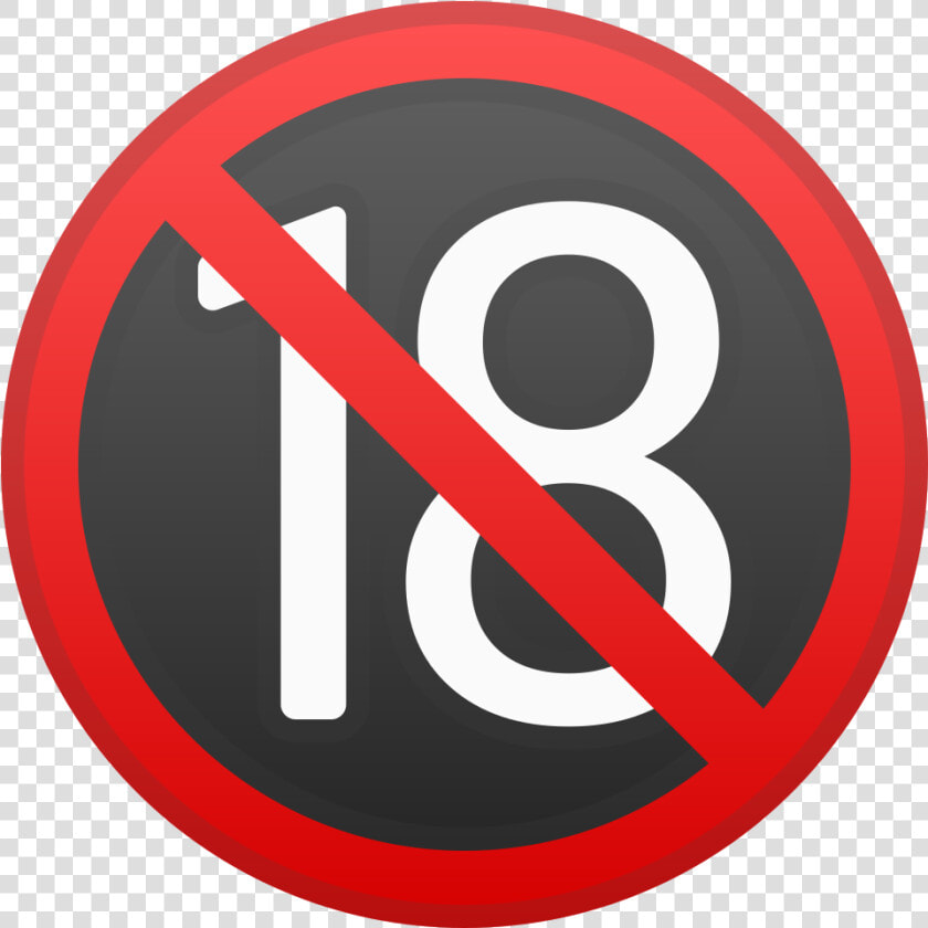 No One Under Eighteen Icon   Emoticono 18  HD Png DownloadTransparent PNG