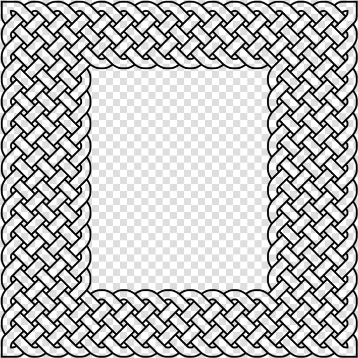 Picture Frame line Art square   Celtic Knot Square Border  HD Png DownloadTransparent PNG