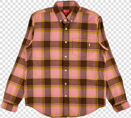 Supreme Plaid Flannel Shirt Ss   Shirt  HD Png DownloadTransparent PNG