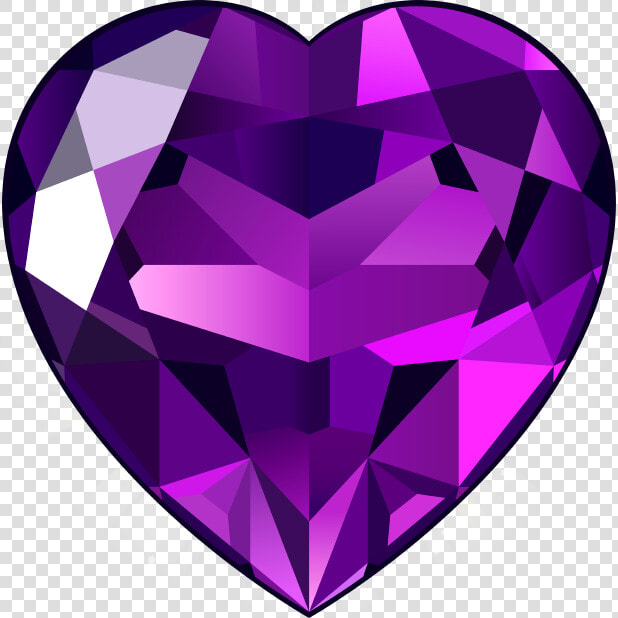 Gem Clipart Purple   Purple Heart Gem Png  Transparent PngTransparent PNG