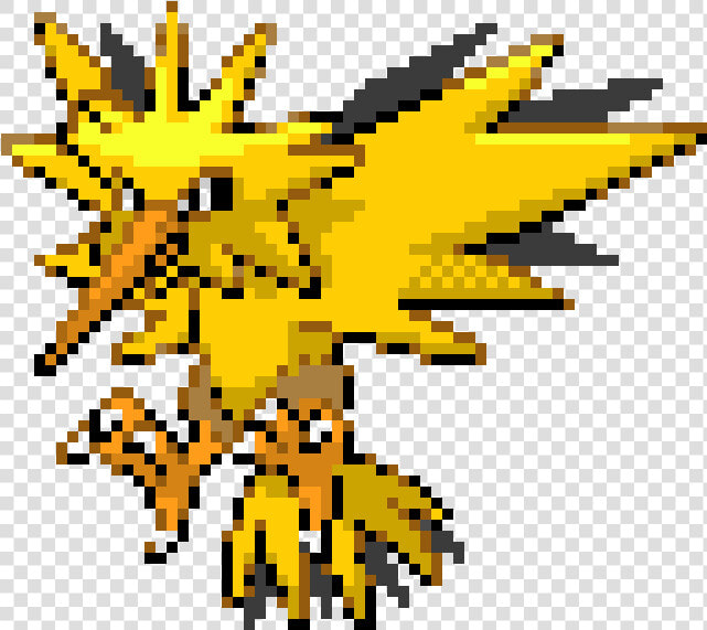 Pixel Art Pokemon Zapdos   Png Download   Pixel Art Pokemon Zapdos  Transparent PngTransparent PNG