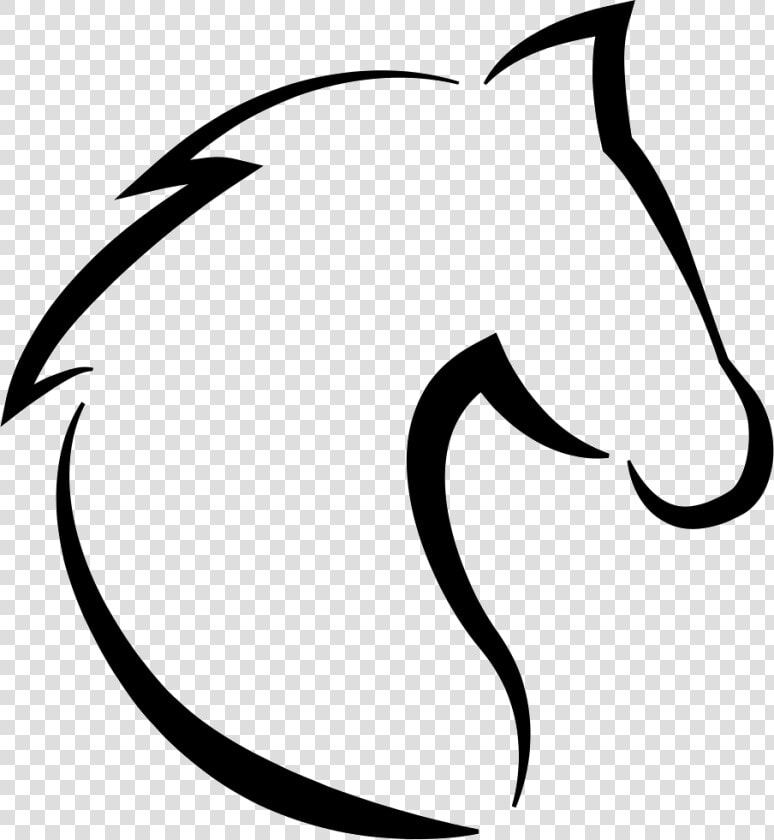 Horse Head Outline   Horse Head Outline Silhouette  HD Png DownloadTransparent PNG