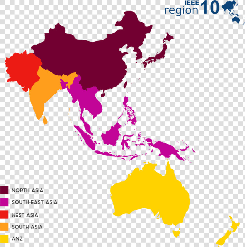 Asia Pacific Map Vector  HD Png DownloadTransparent PNG