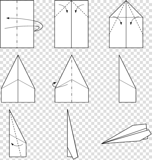 Make Paper Airplane Step By Step  HD Png DownloadTransparent PNG