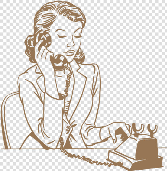 Woman Dialing A Number On An Old School Phone   Businessperson  HD Png DownloadTransparent PNG