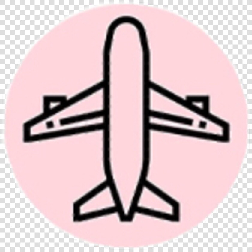 Travel Flight Fly Holidays Pink Black Birthday Art   Airplane Line Icon  HD Png DownloadTransparent PNG